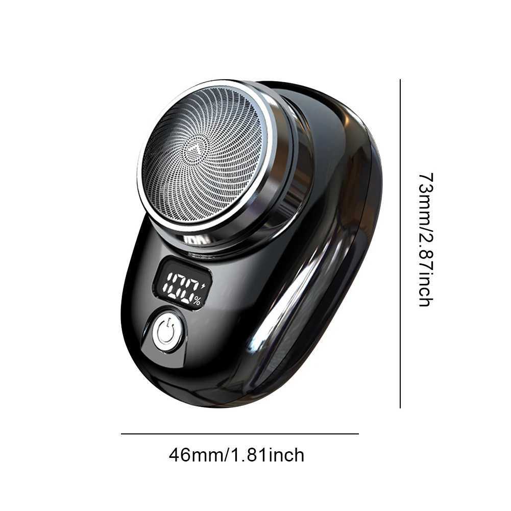 USB charging beard trimmer cordless travel pocket shaver pocket size electric shaver mens facial cleaning shaver W240802