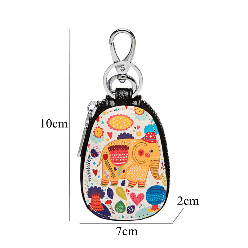 New Cartoon Women General Car Key Case Bag PU Leather Girls Key Housekeeper Holder Wallets Organizer Keychain Pouch Cover