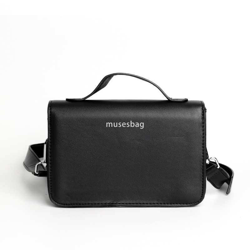 New crossbody bag for men trendy mailman casual PU unisex shoulder bag casual hand-held small square bag