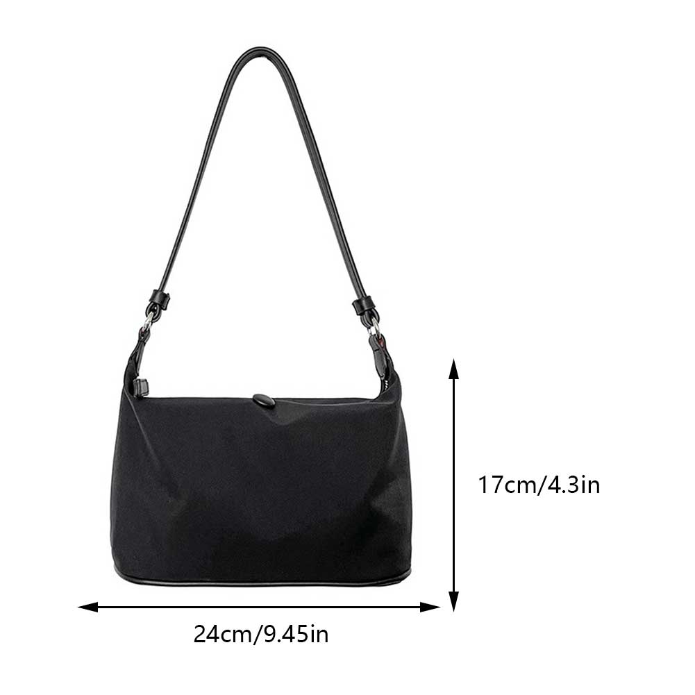 Simple Women's Nylon Shoulder Bags Solid Color Female Lightweight Totes Bag Fashion Girls Hobos Underarm Bag Purse Handbags