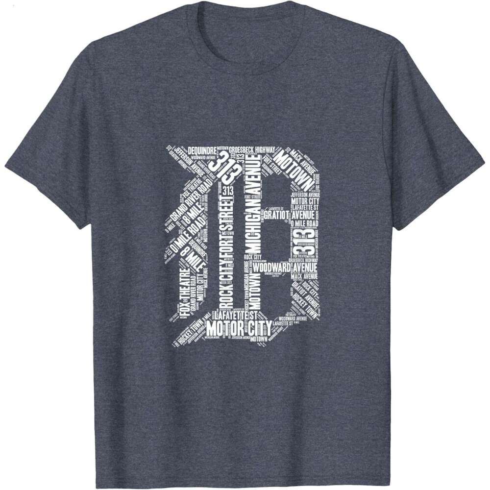 25ss T shirt Mens Detroit T Shirt Graphic D T-Shirt shirts tshirt graphic tee Casual tops summer clothes Short sleeve Free shipping