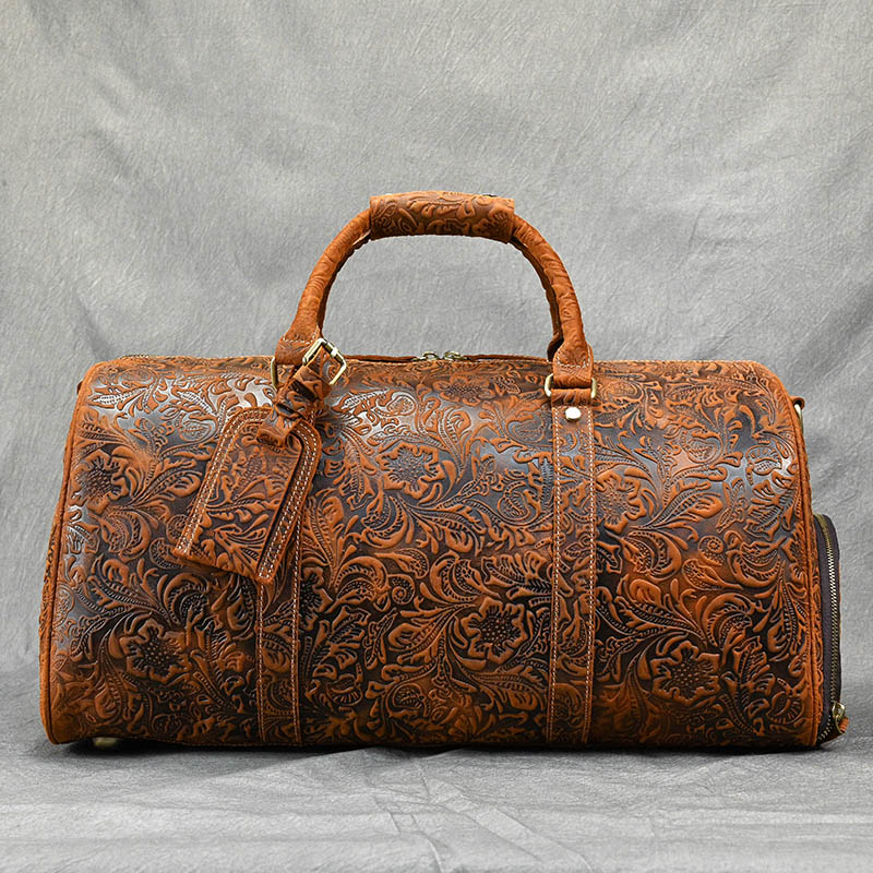 Crazy Horse Travel For Men - Vintage Leather Duffle Bag New Free Delivery Designer Bag