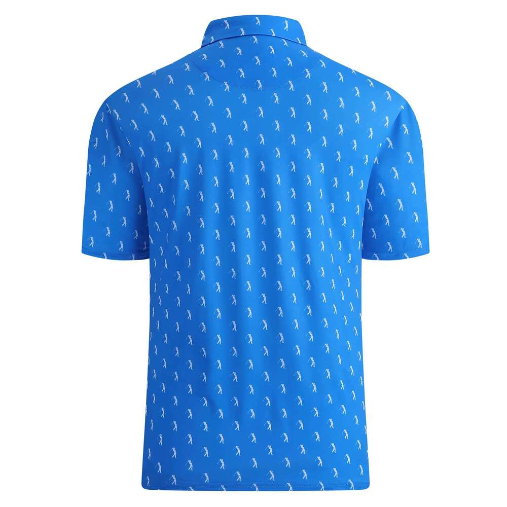 Fashion Mens Polo Golf Shirt Moisture Wicking Quick-Dry Print Performance Men Polos shirts tshirt Casual tops summer clothes Short sleeve Free shippin