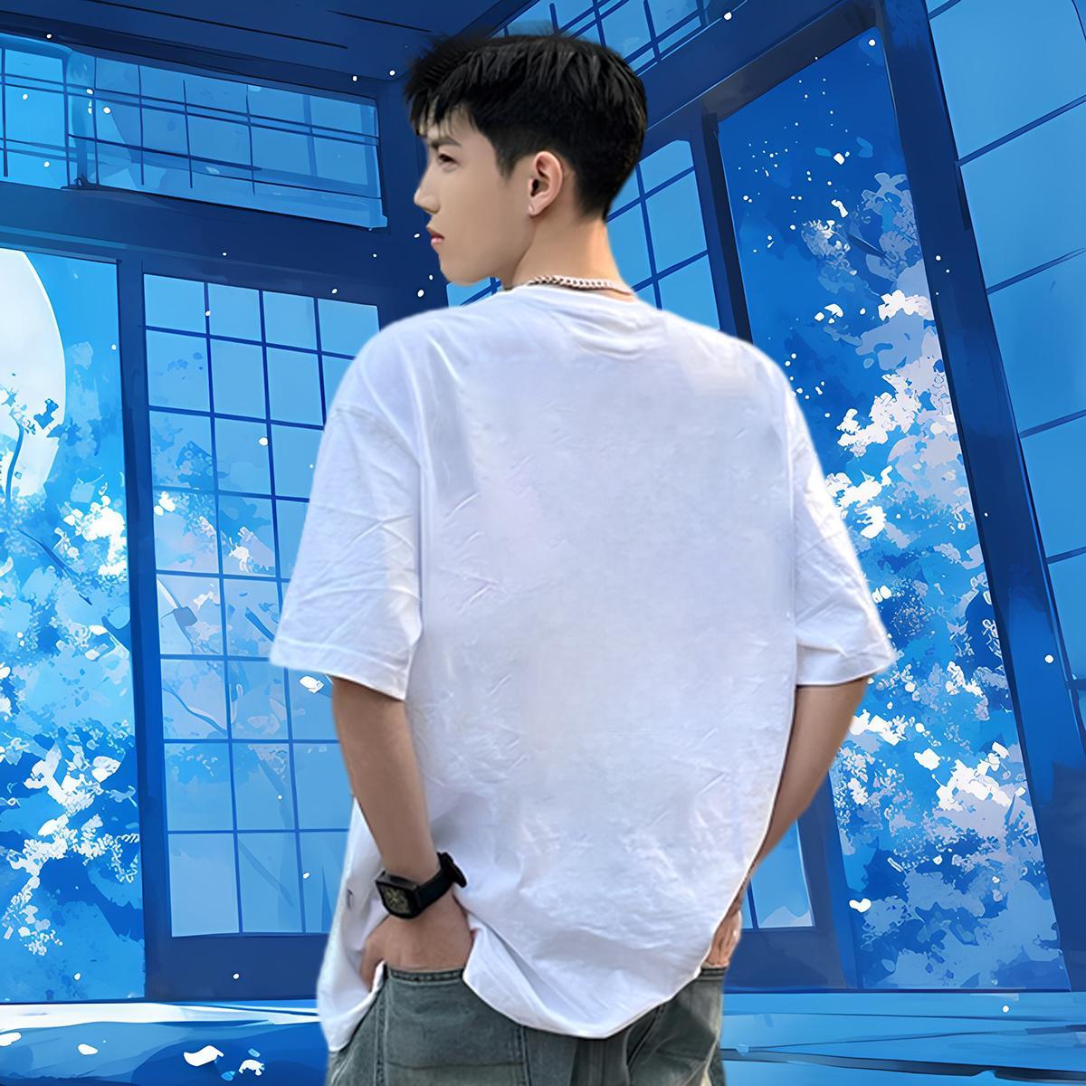 2024 T-Shirts for Men 230g Pure Cotton Christmas Daily Outfit Polos Breathable Loose Fit Tshirt for Man Woman Custom Print Plus Size