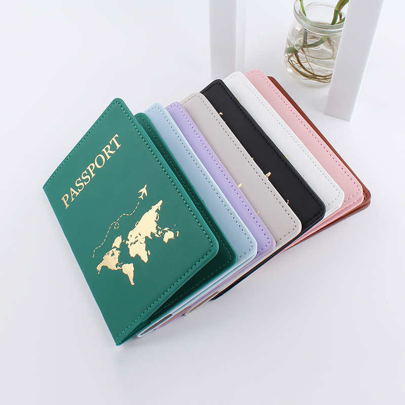 Dropshipping Map Couple Passport Cover Letter Print Women Men Travel Wedding Card Holder Small Bags Pink Black Blue Travel Case