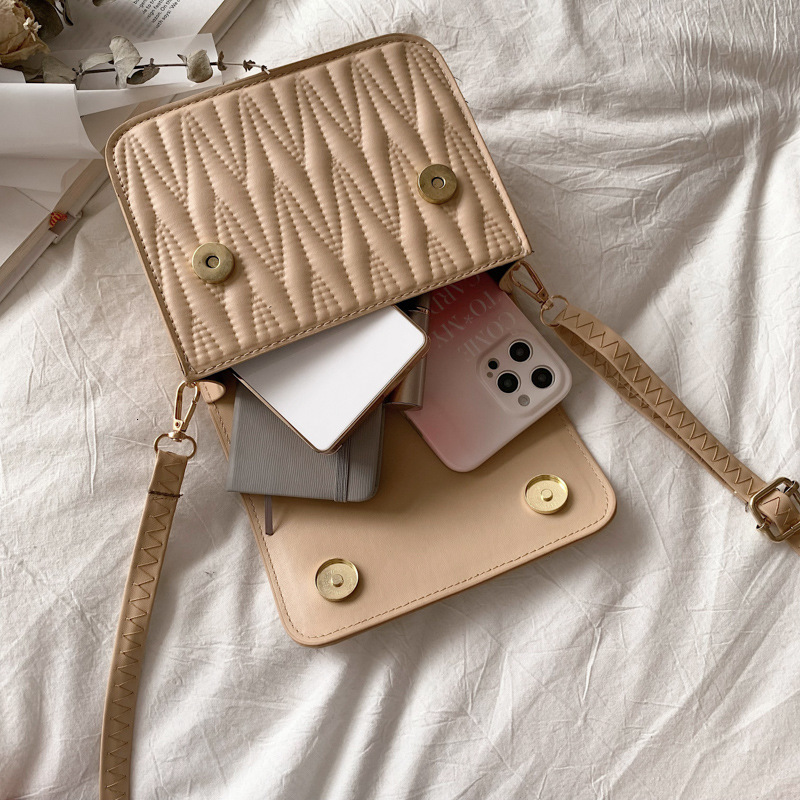 Texture small square women's 2024 spring/summer new Korean version fashion simple diamond grid versatile shoulder crossbody bag h82#25 ddmy 0201