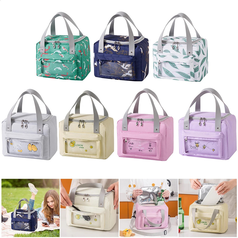 Picnic Bag Insulation Picnic Ice Pack with Handle Food Thermal Bag Drink Insulated Bag for Beach Picnic Road Trip Travel 240819