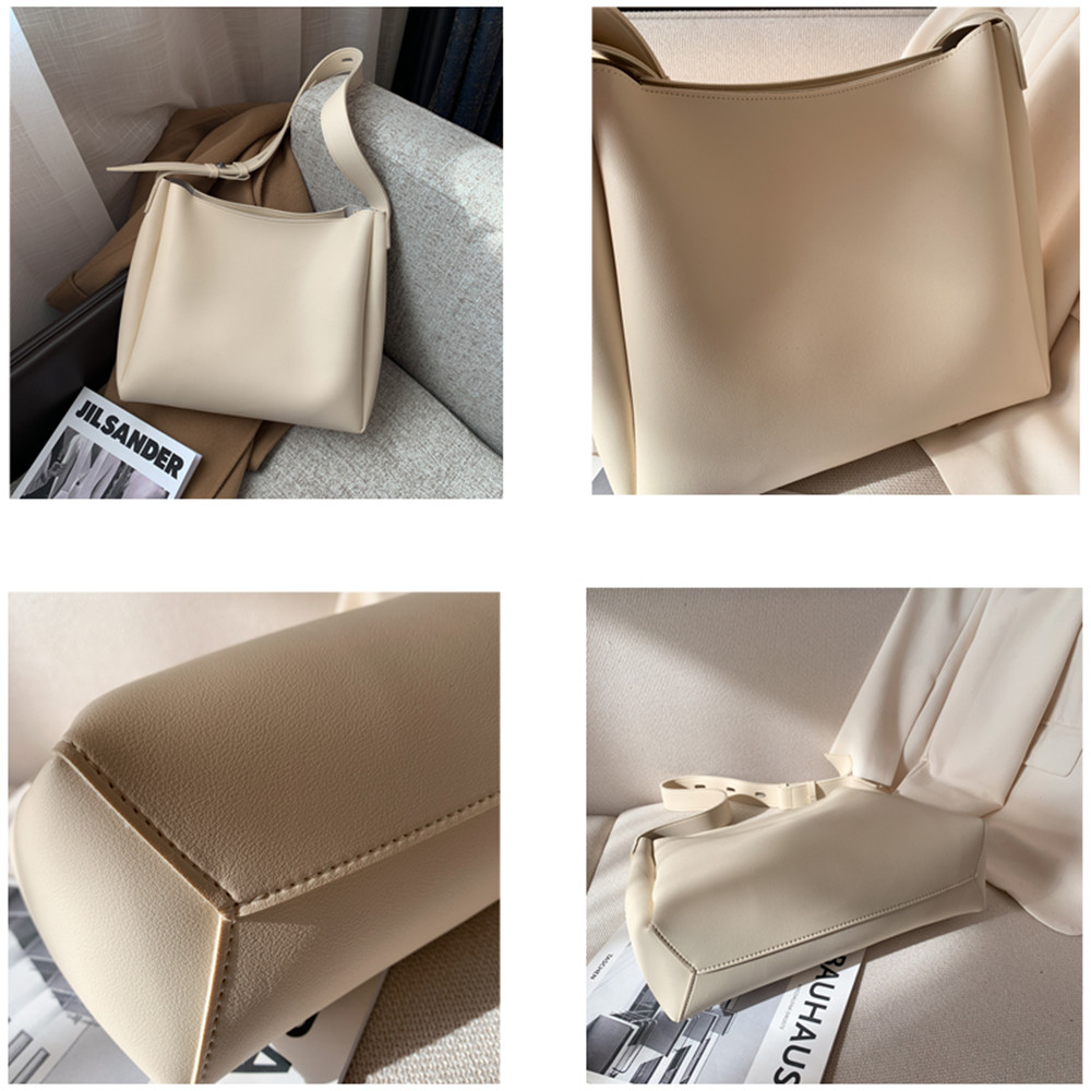Luxury Solid Color Ladies Composite Bag High Quality PU Leather Fashion Women's Handbags Designer Women Shoulder Bags Sac Femme