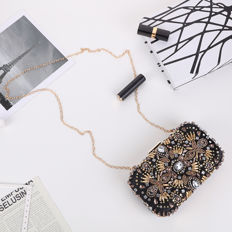 New Rhinestone Dinner Bag Water Diamond embellishment Handheld Bag Handmade Bridal Evening Dress Bag Bridesmaid Storage Bag