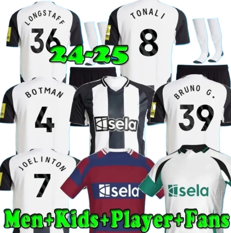 24 25 JOELINTON BRUNO G ISAK TONALI nEwcaslTe uNiTed 24 25 kids football shirt Soccer Jerseys BOTMAN TRIPPIER 2024 2025 WILSON Man football Kit Men kids kits tops