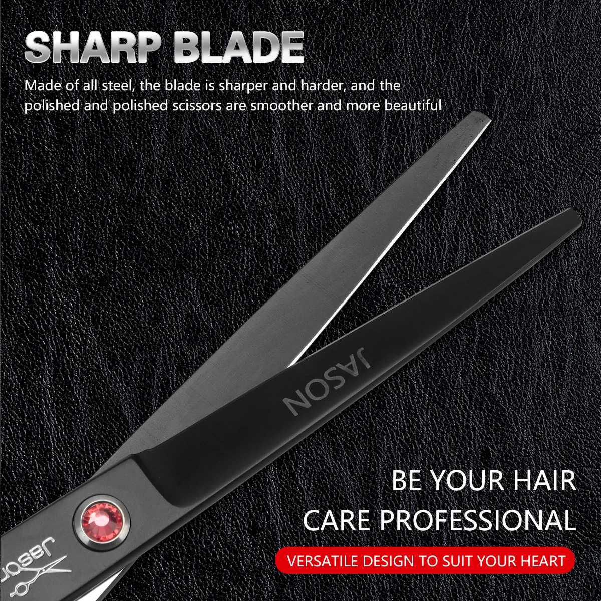 New Arrival 6-inch stainless steel barber scissors left-hand scissors thin scissors professional barber set Z241213