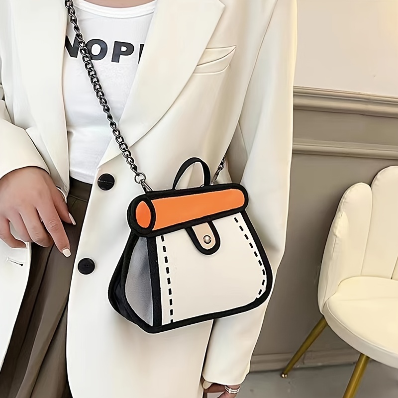 2023 New Anime Two-Dimensional Cartoon Chain Women's Canvas Shoulder Bag Girl Backpack Diagonal Small Bag
