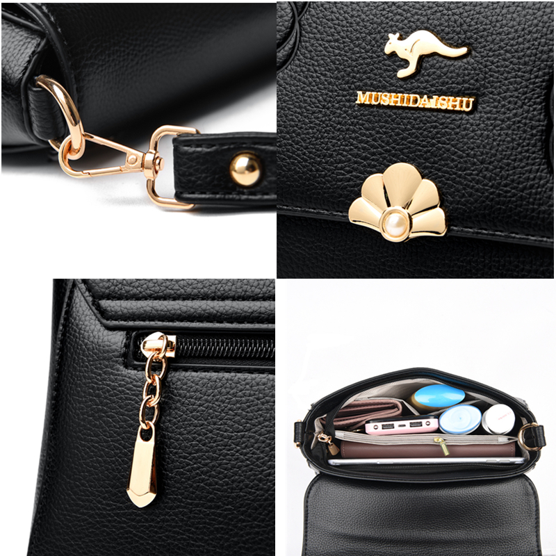 High Quality Leather Messenger Shoulder Bag Fashion Women Handbags for Luxury Female Crossbody Bag Purses Sac A Main femme New