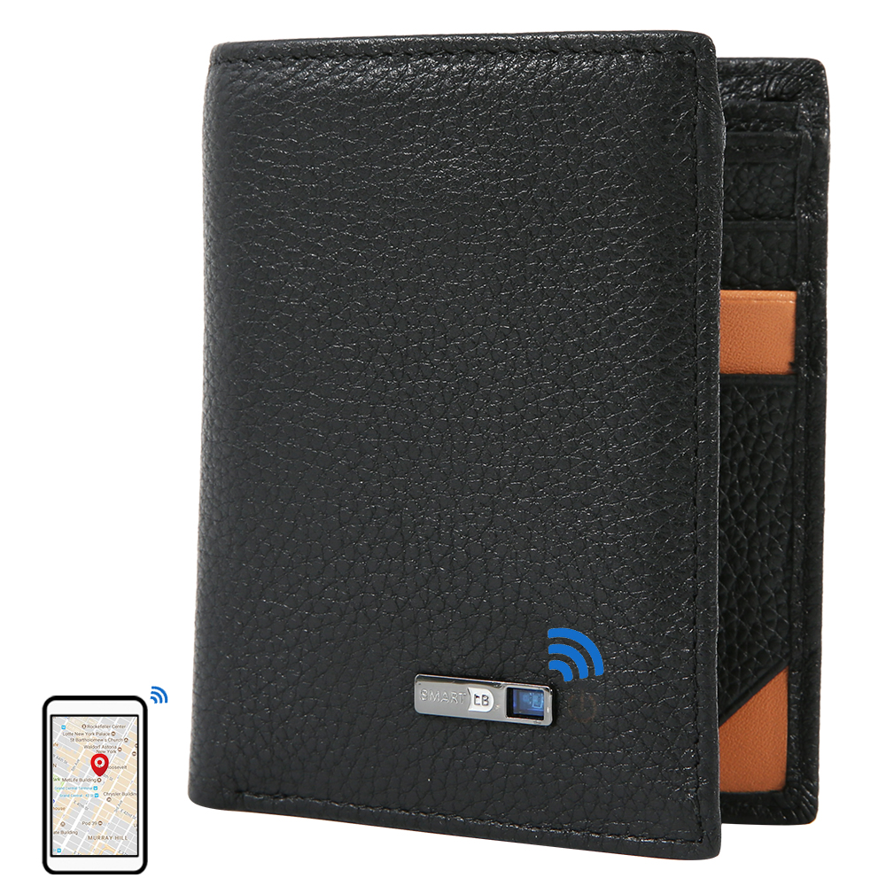 Smart Wallet Genuine Leather Men And woman wallets Male Luxury High Quality Bluetooth-compatible Anti-lost Purse