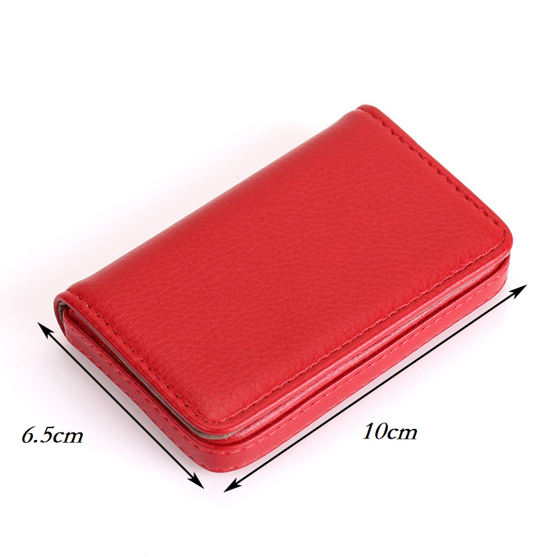 Wholesale Brand Card Holder Metal Aluminum Business ID Credit Card Holder Fashion PU Leather Porte Carte High Guality Card Case