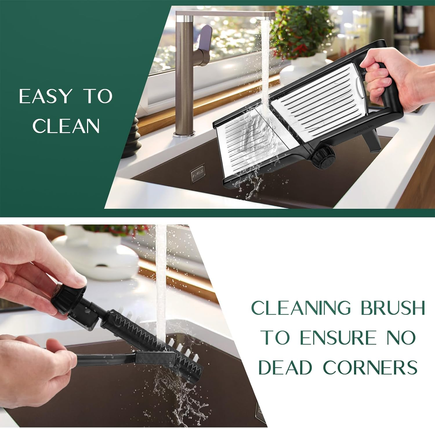 Mandolin slicer, adjustable vegetable slicer, food chopper, potato slicer, Mandolin, tomato slicer, vegetable cutter, with safety gloves