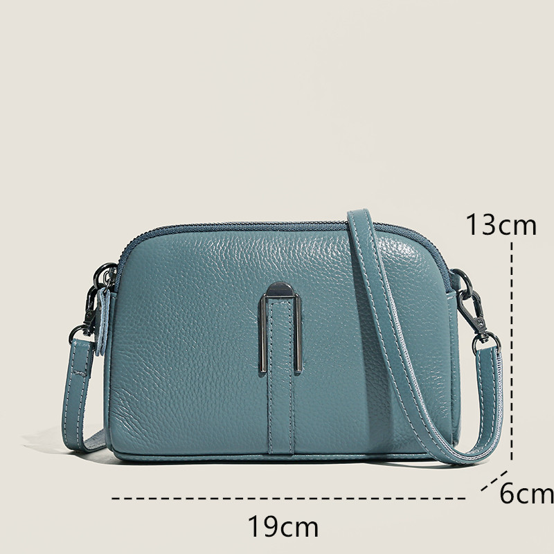 100% Genuine Women's Handbag 2023 Cow Leather Women Shoulder Crossbody Fashion Female Messenger Phone Bag