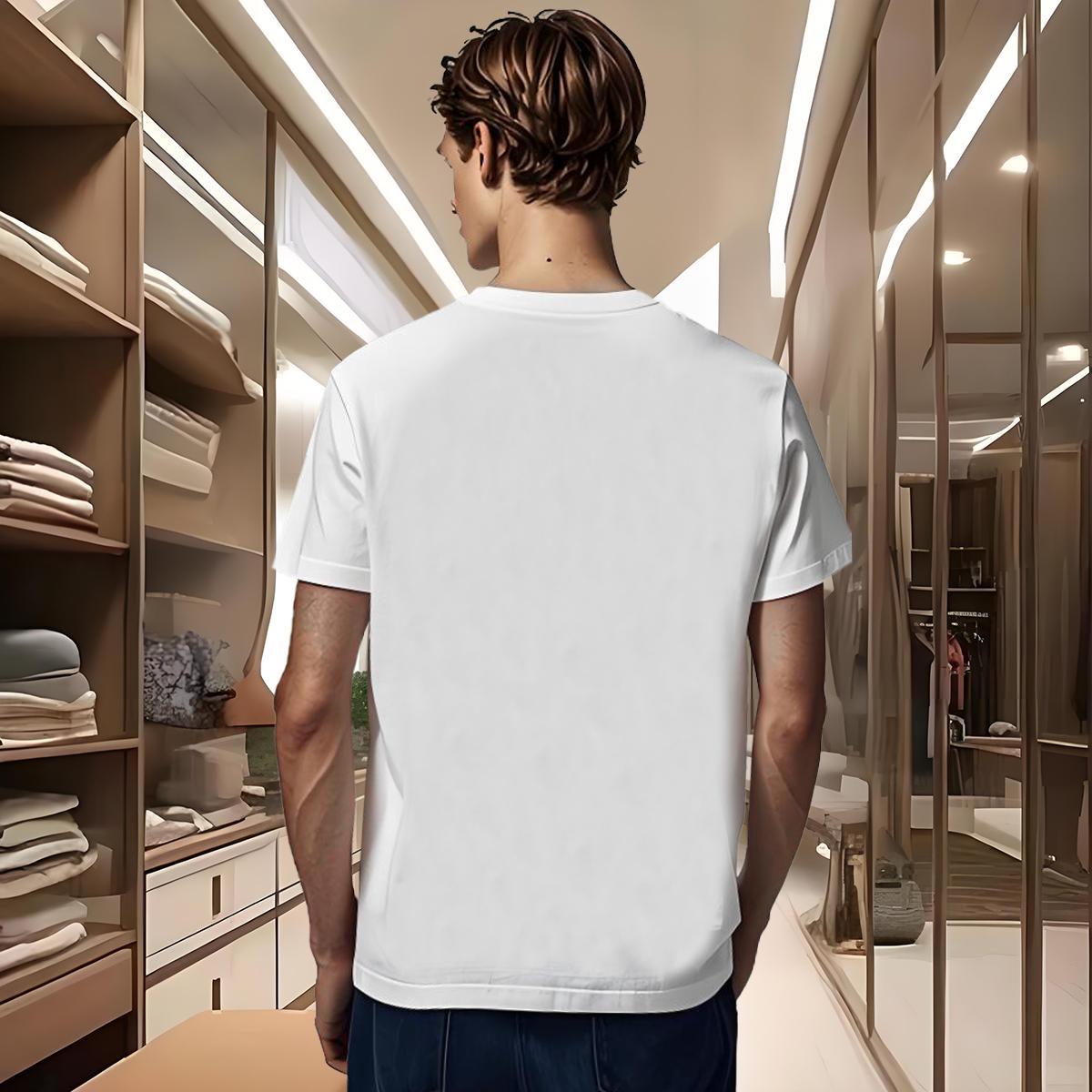 Men T Shirts 230g Pure Cotton scary Street Casual Short Sleeve Soft Cartoon Print Men Tops Tees Brand Free Shipping Tees Shirts