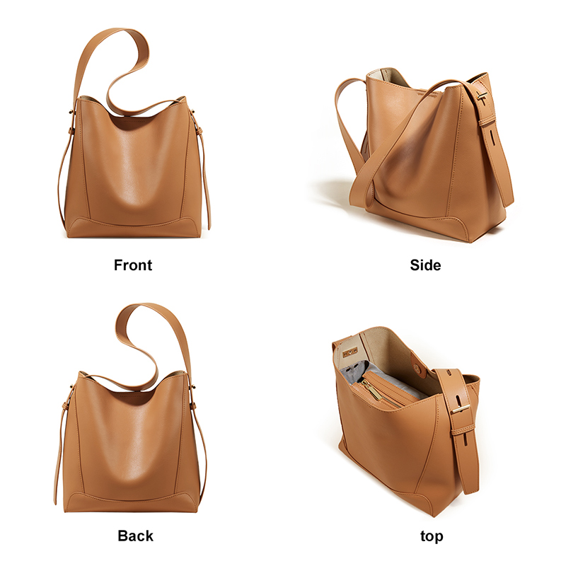 FOXER 2024 Classic Split Leather Shoulder Crossbody Bag Large Capacity Office Handbag Lady Fashion Women Commuter Messenger Bags