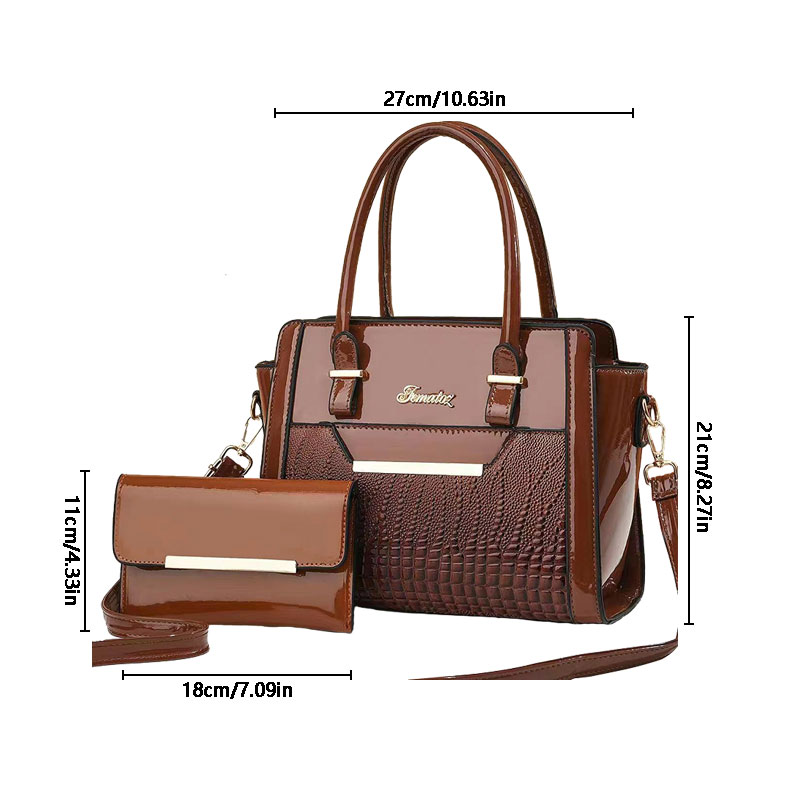 Large capacity crocodile print handbag mother bag women's bag high quality shoulder tote bag