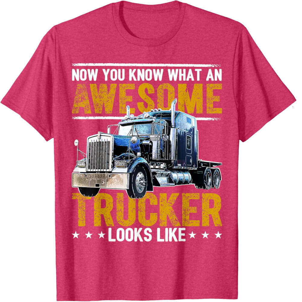 25ss T shirt Mens Awesome Trucker Big Rig Semi-Trailer Truck Driver Gift Men T-Shirt shirts tshirt graphic tee Casual tops summer clothes Short sleeve