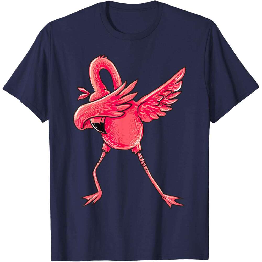 T shirt Mens Dabbing Flamingo Shirt Men Women Boys Girls Dab Dance Gifts T-Shirt shirts tshirt graphic tee Casual tops summer clothes Short sleeve Fre