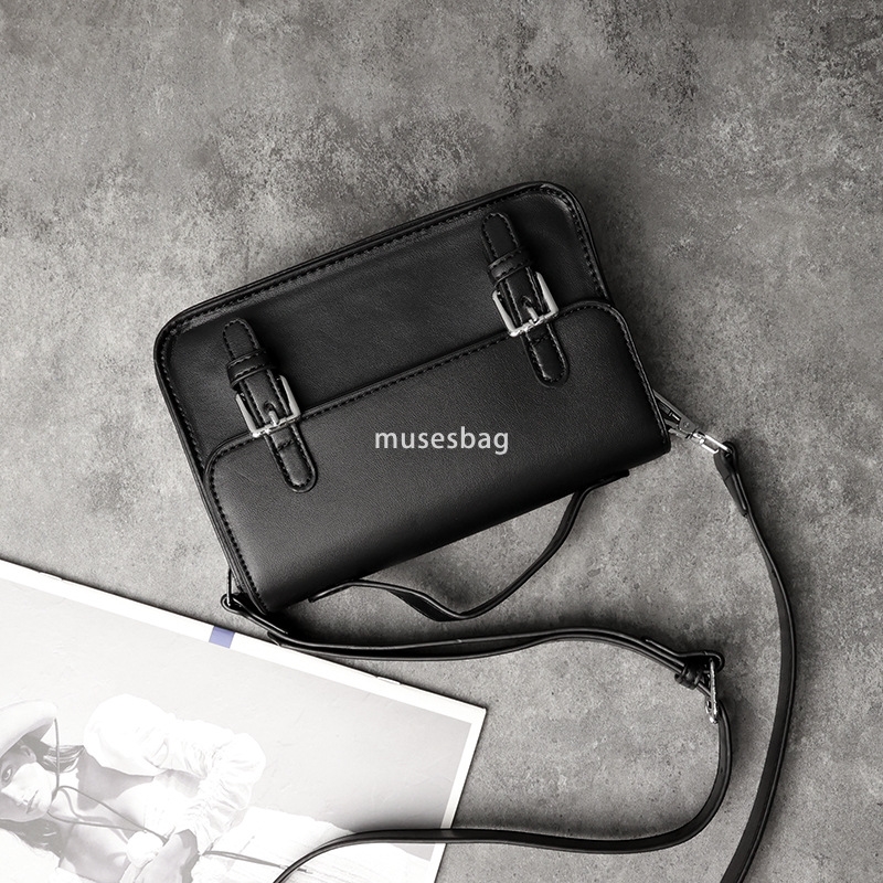 New crossbody bag for men trendy mailman casual PU unisex shoulder bag casual hand-held small square bag