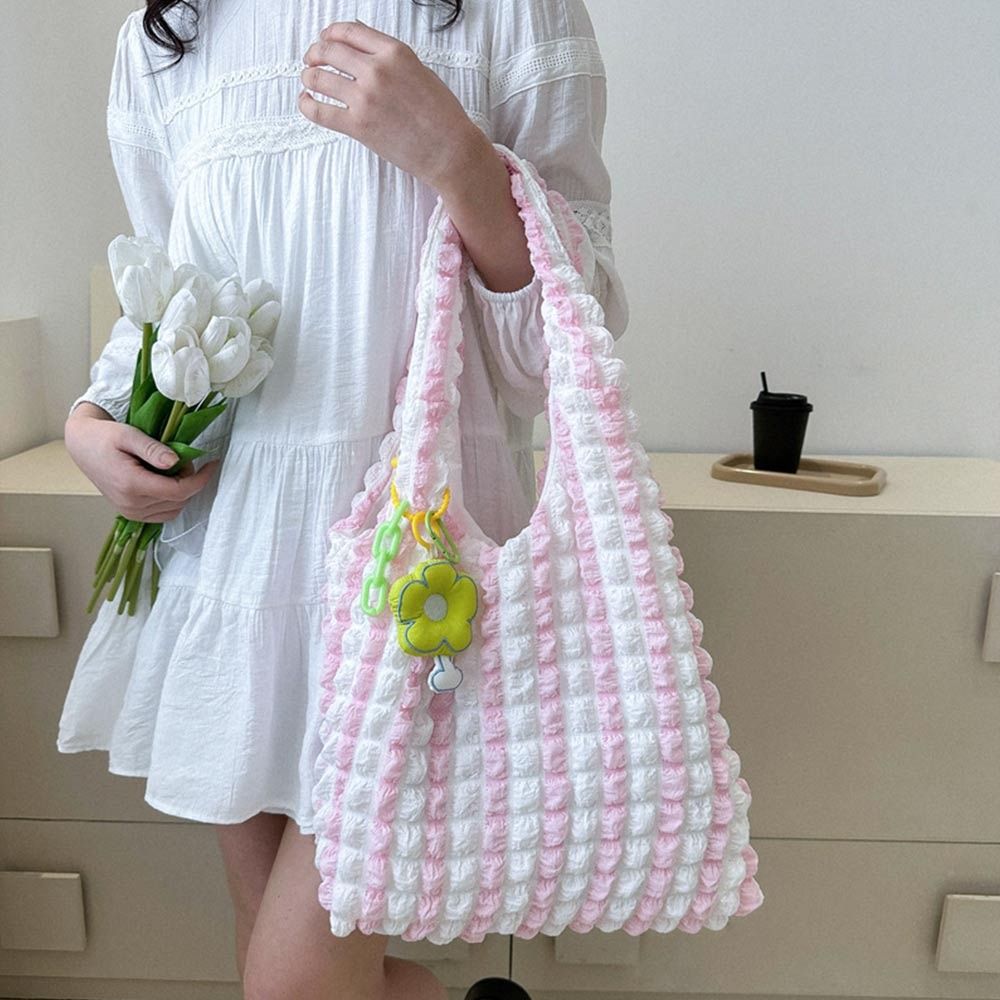 New Women Girls Large Capacity Shoulder Bags Female Tote Bags Underarm Bags Casual Shopping Handbags (Pendants not included)