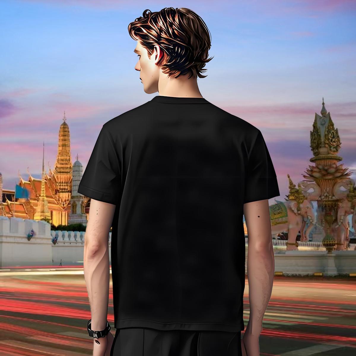 Man T Shirts 230g 100% Cotton universe Home Outdoor O-Neck Short Sleeve Custom Print Plus Size Tshirt for Man Woman 2024 Summer High Quality Polos