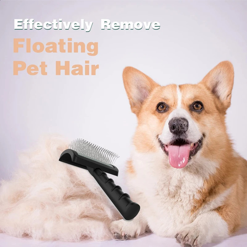 Pet Slicker Brush Long Wire Pin Large Dog Grooming Comb Deshedding Fur s Thick Loose Hair Undercoat 240802