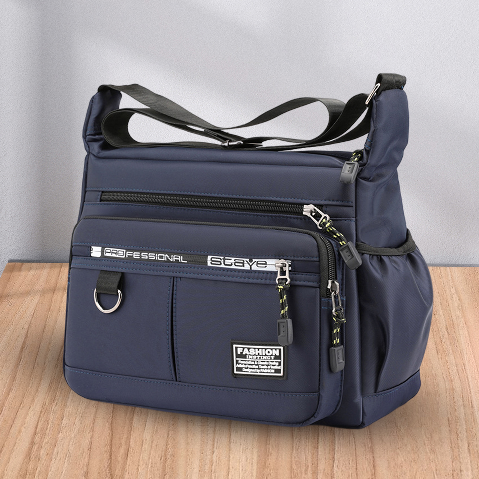 Men Shoulder Bag with Adjustable Shoulder Strap Multi Pockets Travel Purse Fashion Handbags for Outdoor Beach Party