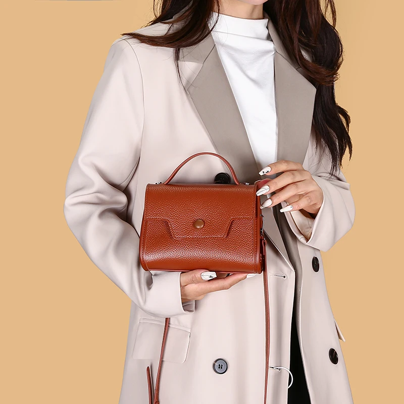 Cowhide Women Handbag Winter New Genuine Leather Shoulder Messenger Bag Designer Luxury Bag Female Tote Ladies Crossbody Sac
