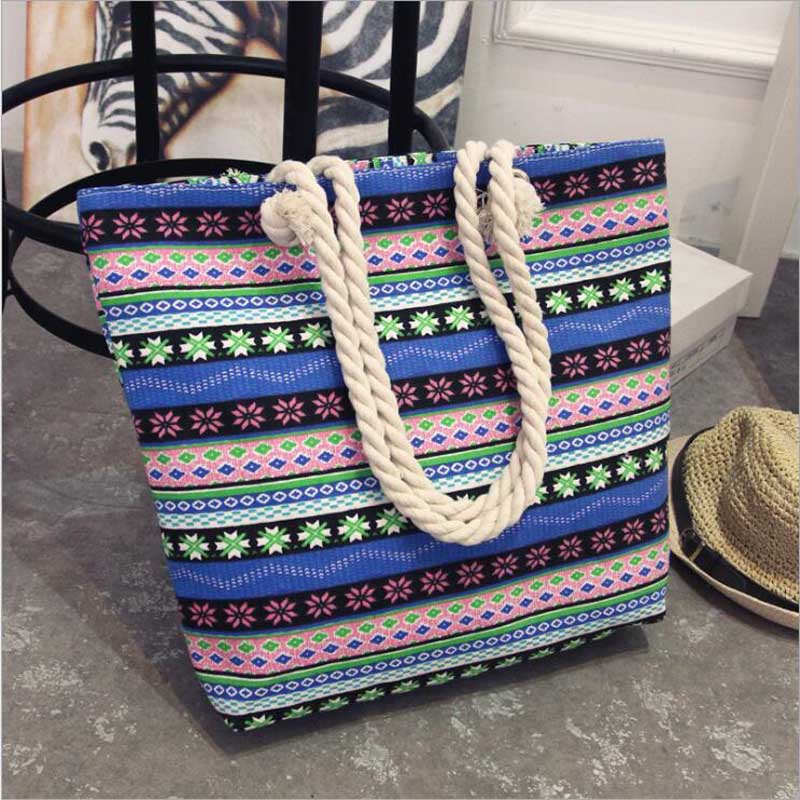 Fashion Folding Women Big Size Handbag Tote Ladies Casual Flower Printing Canvas Graffiti Shoulder Bag Beach Bolsa Feminina