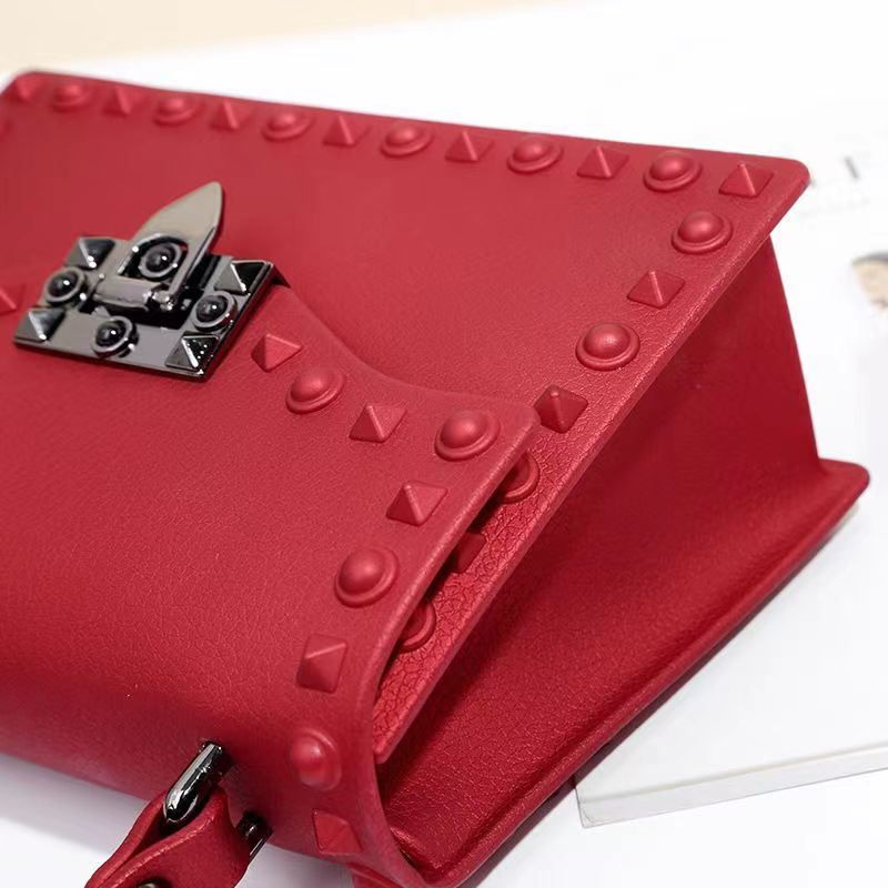 Women Rivet Bags Fashion Hasp Lock Crossbody Shoulder Bolsos Female Clutch Messenger Handbags Purses Ladies Square Cellphone Bag