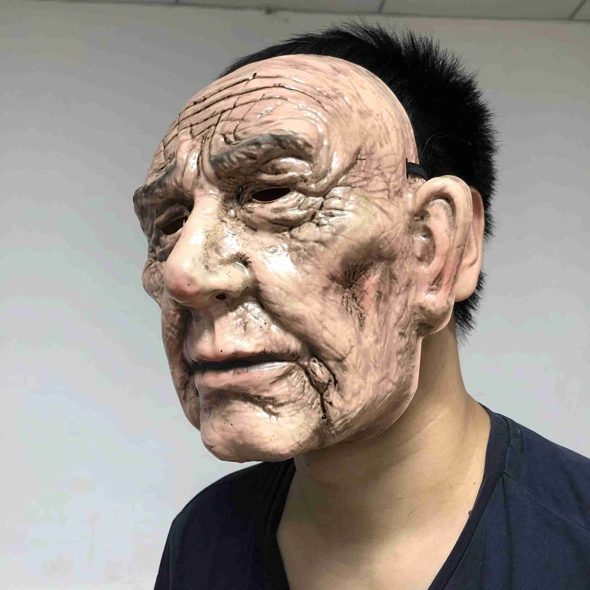 Old Man Mask Lifelike Grandparents Kind Father Halloween Mask Cosplay Props Outdoor Party And Game Performance SuppliesXJ240802