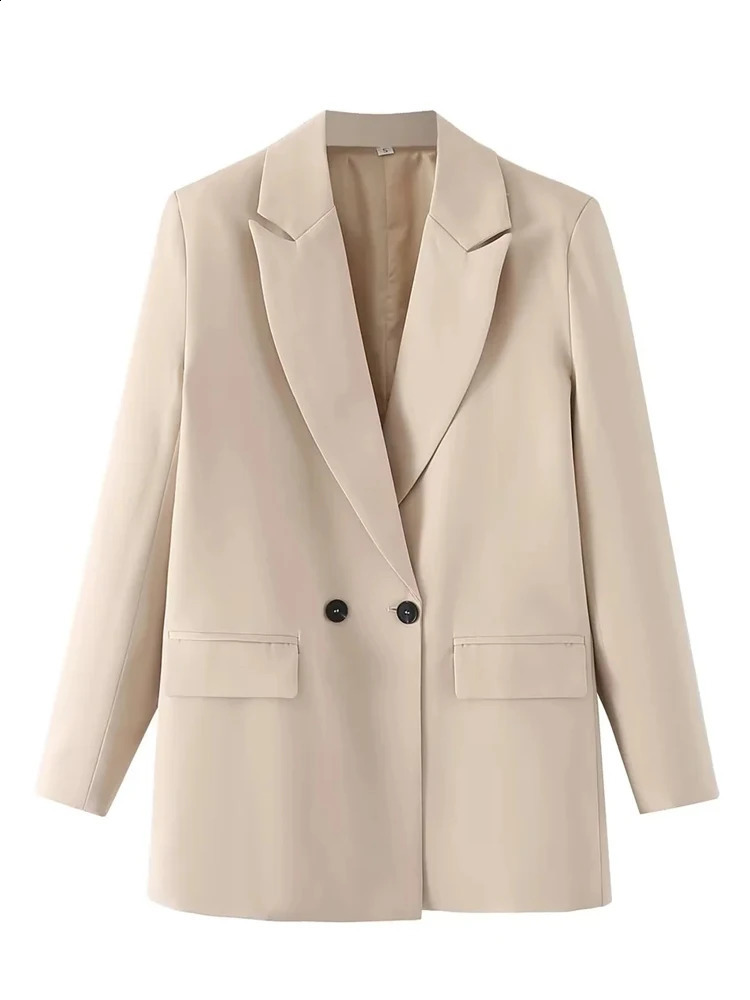 TRAF Womens Black Michelin Color Card Blue Grey Coat Fashion Office Clothing Jacket 240827
