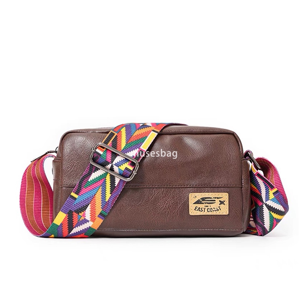 Trendy men's ribbon shoulder bag casual Japanese and Korean men's bag crossbody bag sports men's and women's mobile phone small sq