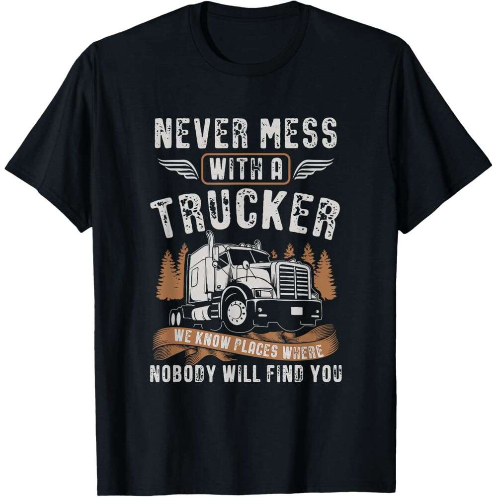 T shirt Mens Vintage Trucker Shirt for Men Driving Gift Truck Lover T-Shirt shirts tshirt graphic tee Casual tops summer clothes Short sleeve Free shi