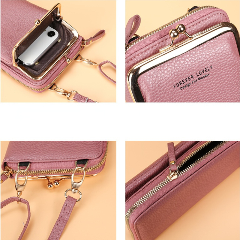 Women's Handbag Cell Phone Purse Shoulder Bag Female Luxury Ladies Wallet Clutch PU Leather Crossbody Bags for Women