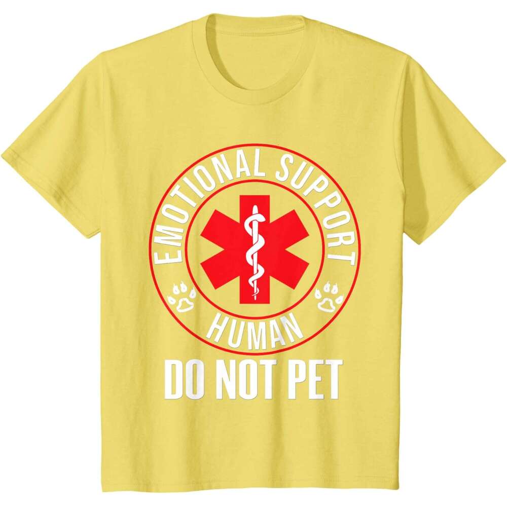 T shirt Mens Emotional Support Human Do Not Pet - Service Dog Love Humor T-Shirt shirts tshirt graphic tee Casual tops summer clothes Short sleeve Fre