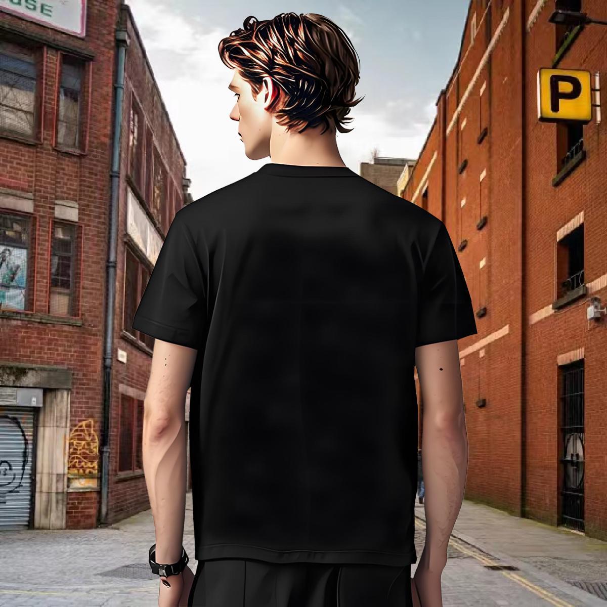 T Shirt For Man 230g Pure Cotton pumpkin Street O-Neck Short Sleeve Plus Size Cartoon Couples T Shirts Brand Loose Fit Tees Shirts