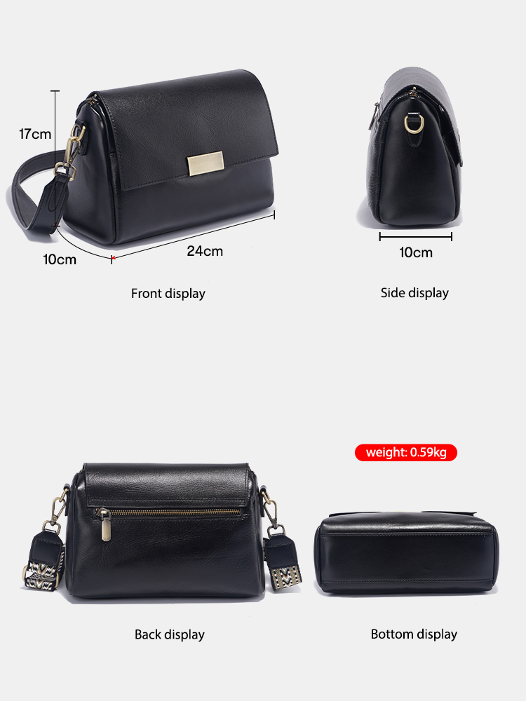 Zency Genuine Leather Vintage Designer Handbag For Women Large Capacity Shoulder Bag Brown Crossbody Bag Flap Bag Zip Purse Sac