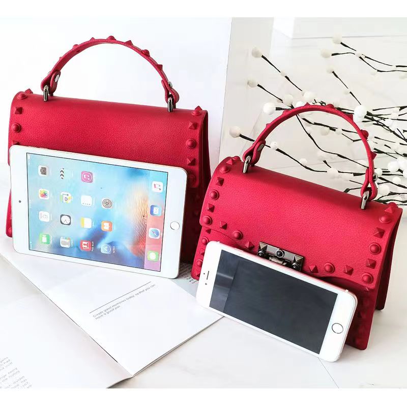 Women Rivet Bags Fashion Hasp Lock Crossbody Shoulder Bolsos Female Clutch Messenger Handbags Purses Ladies Square Cellphone Bag