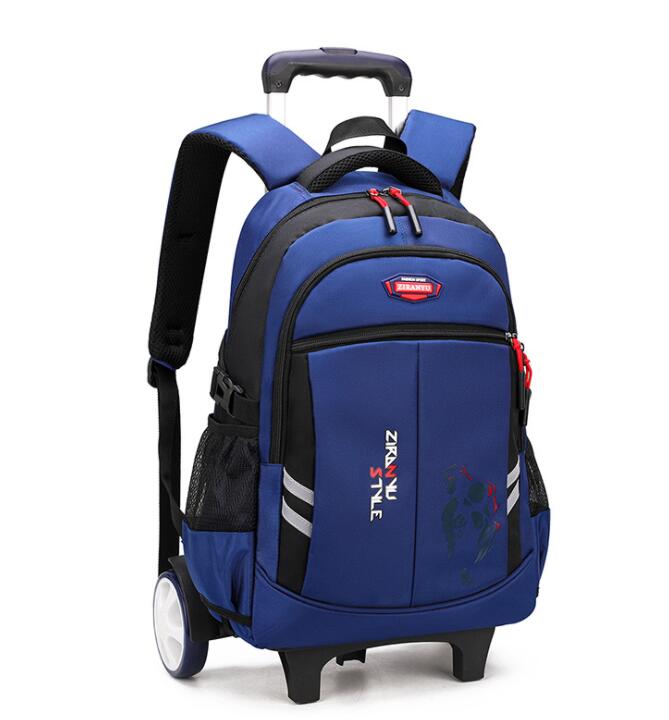 ZIRANYU school bag with trolley for boys Kids School Bags on wheels wheeled backpack Children School Trolley backpack teenagers