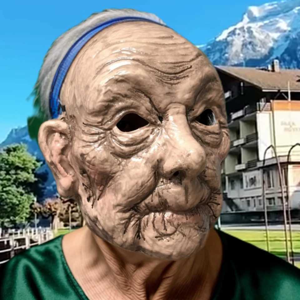 Old Man Mask Lifelike Grandparents Kind Father Halloween Mask Cosplay Props Outdoor Party And Game Performance SuppliesXJ240802