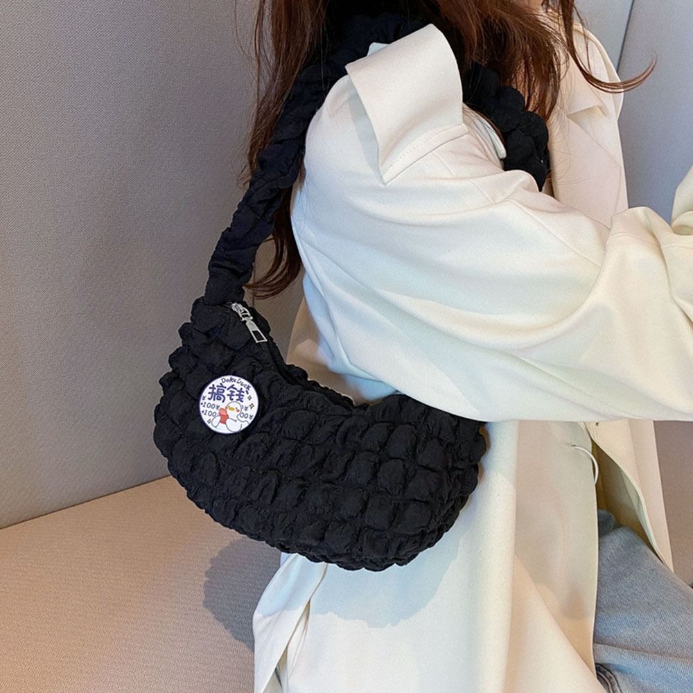 Soft Cloud Bubbles Handbags for Woman Girls Pleated Cloud Underarm Bag Pouch Bag Casual Shopping Shoulder Bag Women Cute Purse