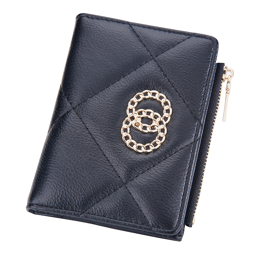 2023 New Women Luxury Brand Wallet Solid ID Holders Fashion Money Purse Zipper Short Small Wallets Multi-Card Bit Women Coin Bag