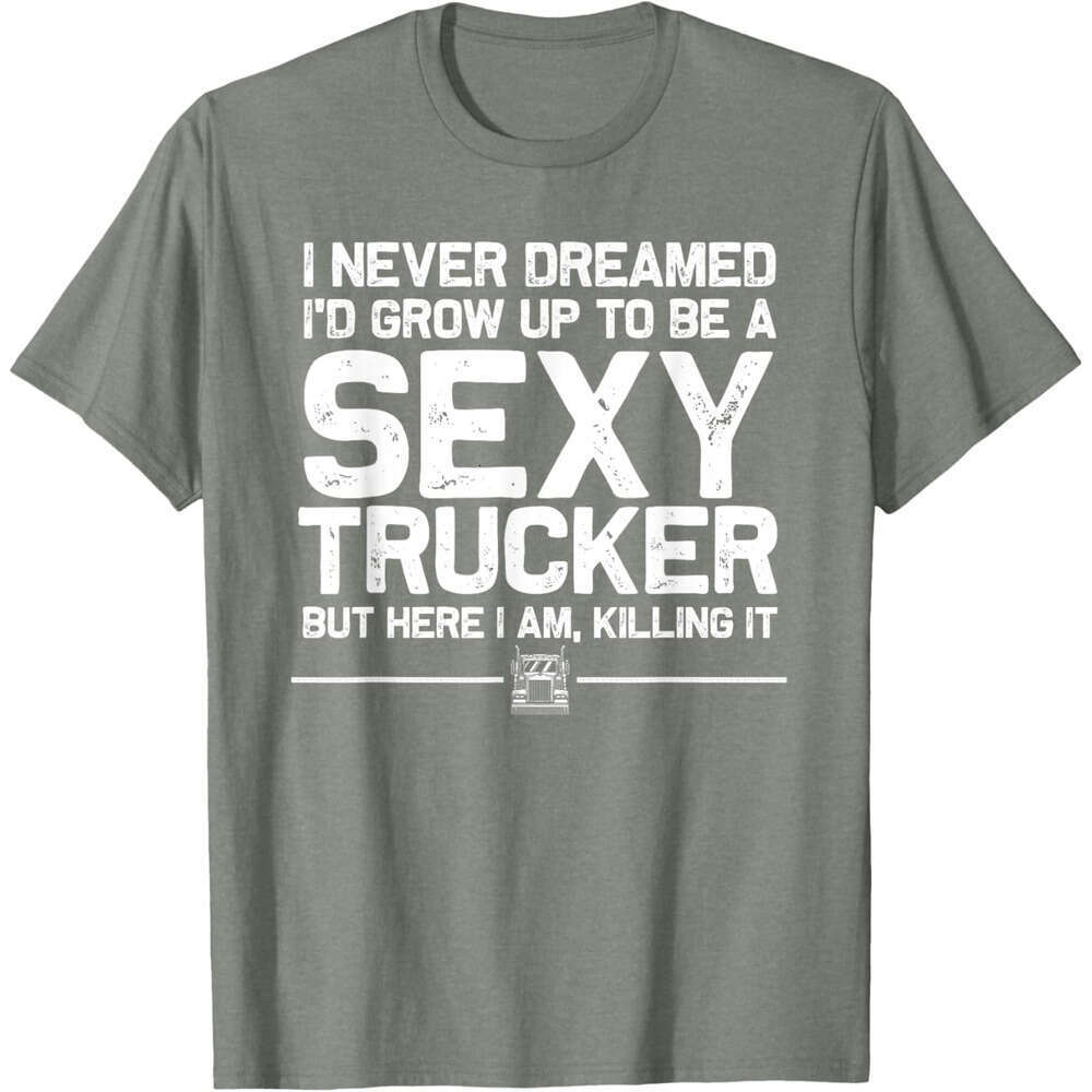 25ss T shirt Mens Funny Truck Driver Design For Trucker Women Trucking Lover T-Shirt shirts tshirt graphic tee Casual tops summer clothes Short sleeve