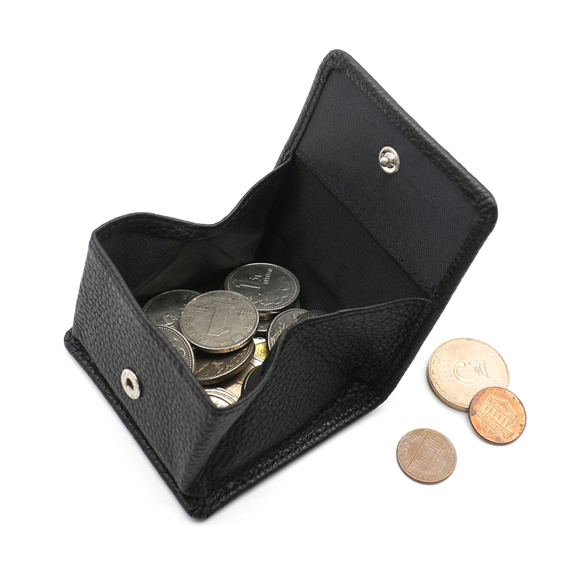 Mini Coin Purses Men Genuine Leather Women Square Coin Pouch 100% Cowhide High Quality Casual Hasp Money Bag Wallet