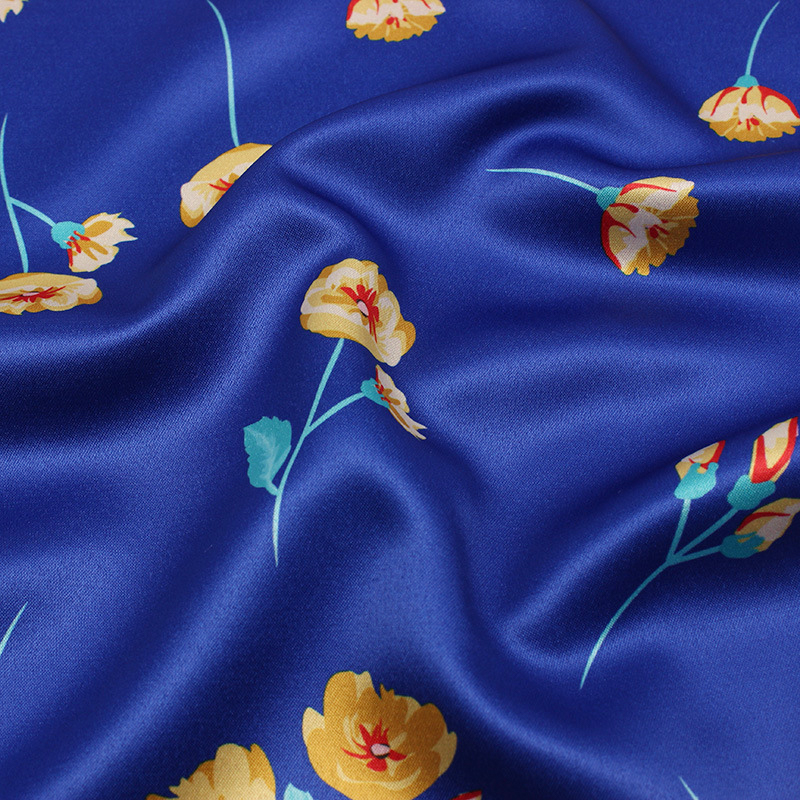Clothing fabrics factory direct supply acetic acid woven fabric twill satin digital printing fabrics